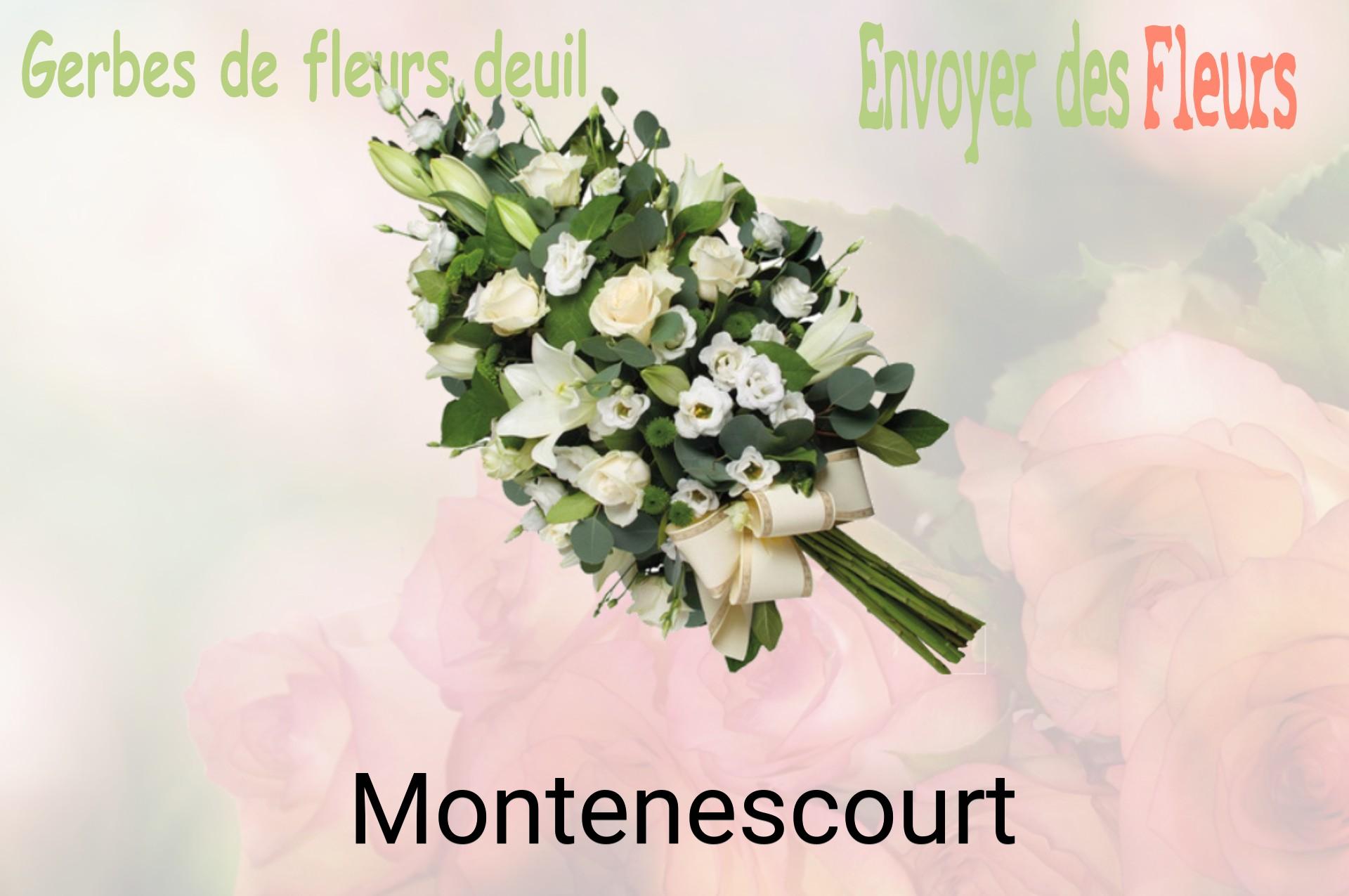 Gerbe de fleurs de deuil livrée à Montenescourt